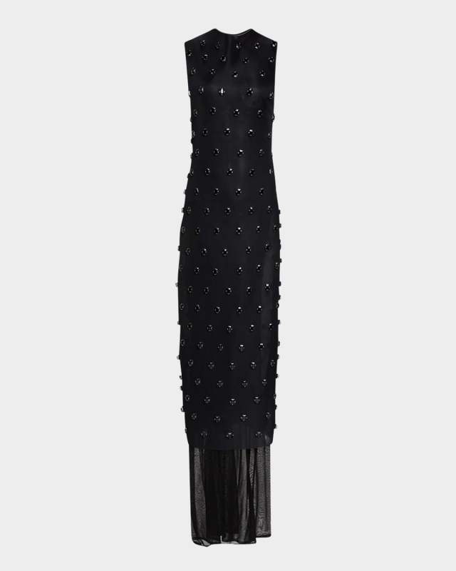 Denyse Embellished Sheath Midi Dress